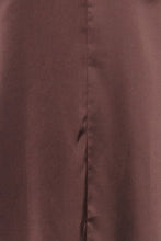 2582 Satin Long Sleeve Dress in Dark Mauve