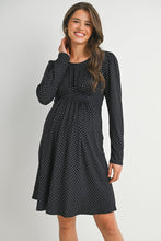 2908 Polka Dot Cinched Waist Maternity Knit Dress