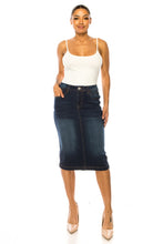 Denim Skirt in Dark Indigo 79213