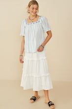 Striped Eyelet Top