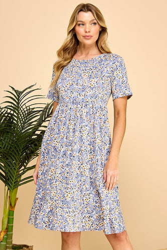 Floral Pocket Dress Style 1006