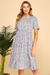 Floral Pocket Dress Style 1006