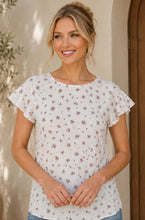 Woven Blouse In White, Coco Floral