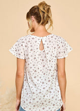 Woven Blouse In White, Coco Floral