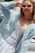 Knitted Short Cardigan 8542 in Blue and Purple