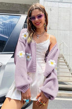 Knitted Short Cardigan 8542 in Blue and Purple