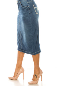 Denim Skirt Style 79133 Indigo Wash
