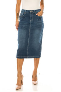 Denim Skirt Style 79133 Indigo Wash