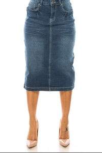 Denim Skirt Style 79133 Indigo Wash
