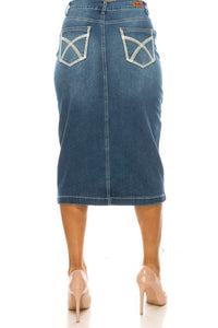 Denim Skirt Style 79133 Indigo Wash