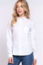 Button Down Cotton Blouse 3460 in White