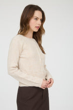 Button Down Cardigan 1508 in Cream