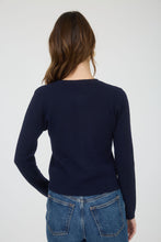 Button Down Cardigan 1508 in Navy