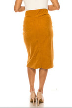 Corduroy Midi Skirt Style 79219 in Amber