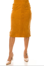 Corduroy Midi Skirt Style 79219 in Amber