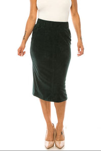Plus Corduroy Denim Skirt 79219X in Cypress