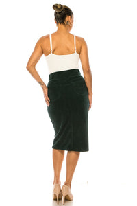 Plus Corduroy Denim Skirt 79219X in Cypress