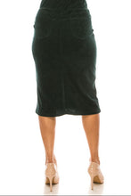Plus Corduroy Denim Skirt 79219X in Cypress