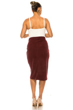 Plus Corduroy Denim Skirt 79219X in Merlot