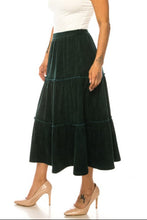 Tiered Corduroy Skirt 89395 in Cypress