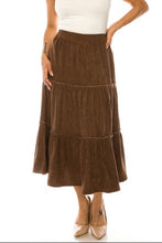 Tiered Corduroy Skirt 89395 in Pinecone