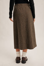 Button Down Houndtooth Skirt 8710 in Olive - Skirtz & Co