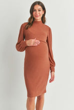 Double Layer Maternity Nursing Dress 2696 in Brown