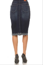 The Roselle Skirt in Dark Indigo Wash