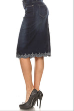 The Roselle Skirt in Dark Indigo Wash