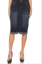 The Roselle Skirt in Dark Indigo Wash