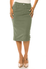 Plus Emma Skirt In Green Finch
