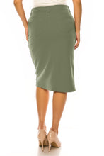 Plus Emma Skirt In Green Finch