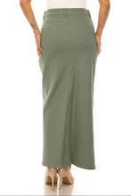 Ivy Long Skirt in Greenfinch