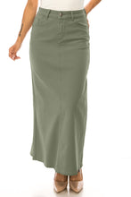 Ivy Long Skirt in Greenfinch