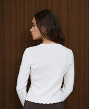 Scalloped Knit Cardigan