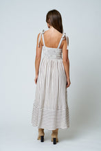 Diana Midi Dress In Brown Stripe