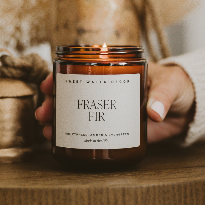 Fraser Fir 9 oz Soy Candle - Christmas Home Decor & Gifts