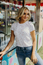 Pointelle Tee in Berry Bonbon