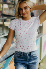 Pointelle Tee in Berry Bonbon