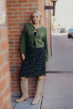Bow Front Sweater in Cactus