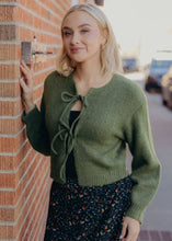 Bow Front Sweater in Cactus