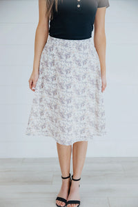 Slip Skirt in Misty Bloom