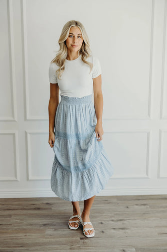 Ruched Waist Skirt in Horizon Haze