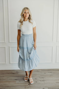Ruched Waist Skirt in Horizon Haze