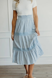 Ruched Waist Skirt in Horizon Haze