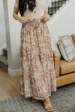 Smocked Waist Maxi Skirt in Copper Crest