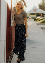 Slit Front Maxi Skirt in Apricot Burst - Skirtz & Co