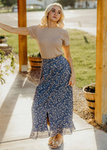 Slit Front Maxi Skirt in Wispy Blue - Skirtz & Co