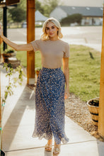 Slit Front Maxi Skirt in Wispy Blue - Skirtz & Co