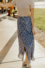 Slit Front Maxi Skirt in Wispy Blue - Skirtz & Co
